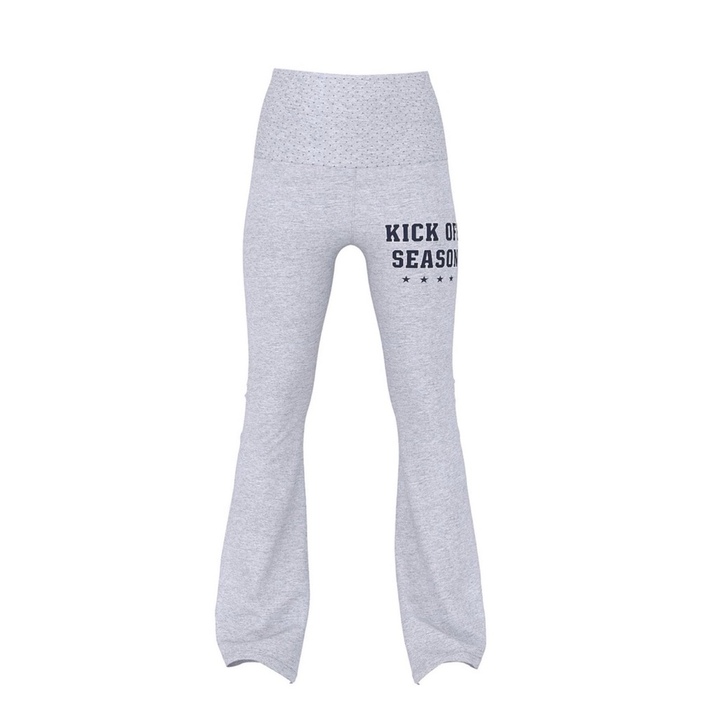 VS PINK Grey Bling Game Day Cotton Foldover Flare
Leggings